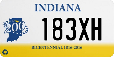 IN license plate 183XH