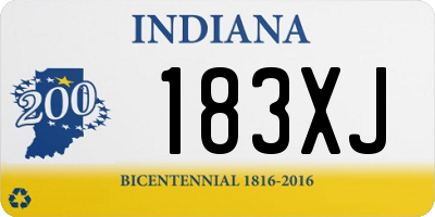 IN license plate 183XJ