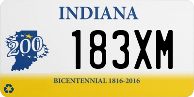 IN license plate 183XM