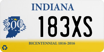 IN license plate 183XS