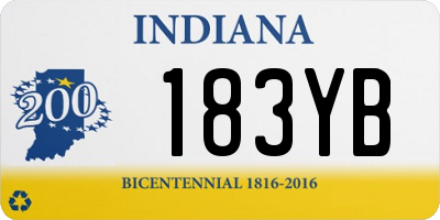 IN license plate 183YB