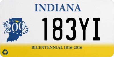 IN license plate 183YI