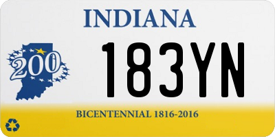 IN license plate 183YN