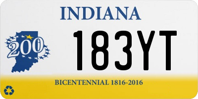 IN license plate 183YT