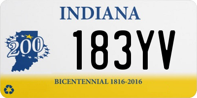 IN license plate 183YV