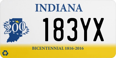 IN license plate 183YX