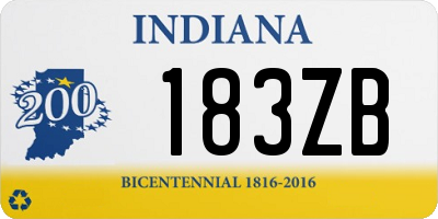 IN license plate 183ZB