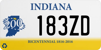 IN license plate 183ZD