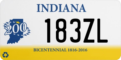 IN license plate 183ZL