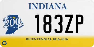 IN license plate 183ZP