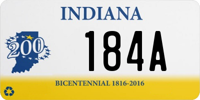 IN license plate 184A