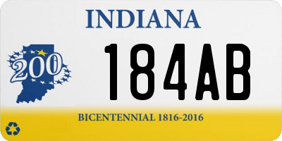 IN license plate 184AB