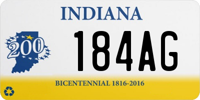 IN license plate 184AG