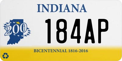 IN license plate 184AP