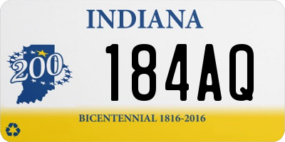 IN license plate 184AQ