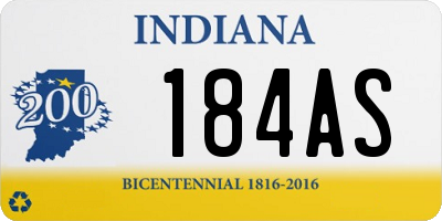 IN license plate 184AS