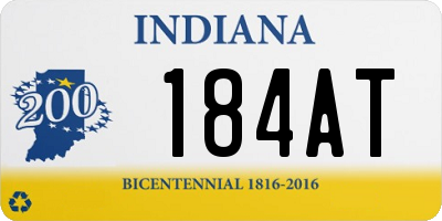 IN license plate 184AT