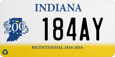 IN license plate 184AY