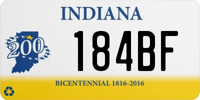 IN license plate 184BF