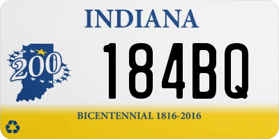 IN license plate 184BQ