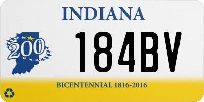 IN license plate 184BV