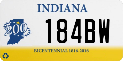 IN license plate 184BW