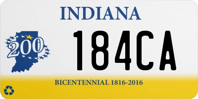 IN license plate 184CA