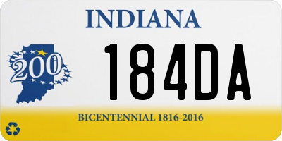 IN license plate 184DA