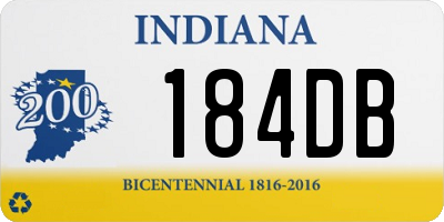 IN license plate 184DB