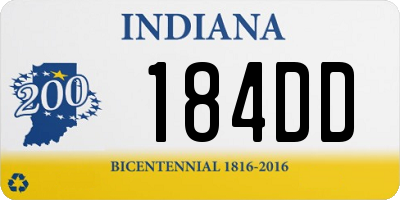 IN license plate 184DD