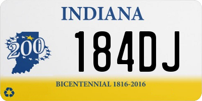 IN license plate 184DJ