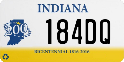 IN license plate 184DQ