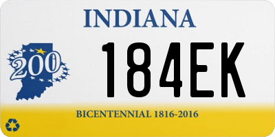 IN license plate 184EK