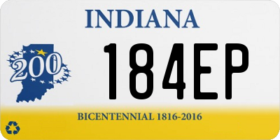 IN license plate 184EP