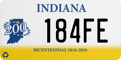 IN license plate 184FE