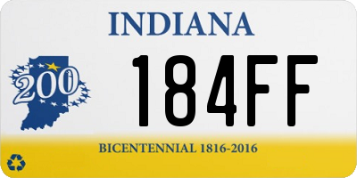 IN license plate 184FF