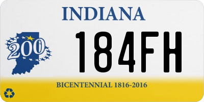 IN license plate 184FH