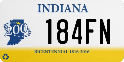 IN license plate 184FN