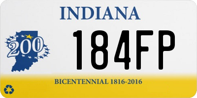 IN license plate 184FP