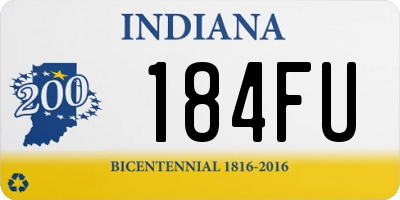 IN license plate 184FU