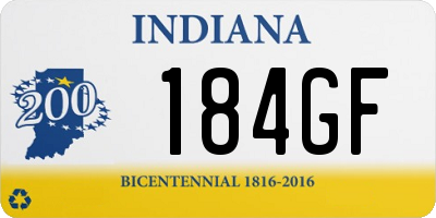 IN license plate 184GF