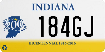 IN license plate 184GJ