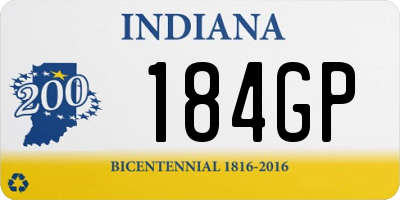 IN license plate 184GP