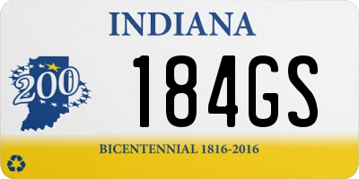 IN license plate 184GS