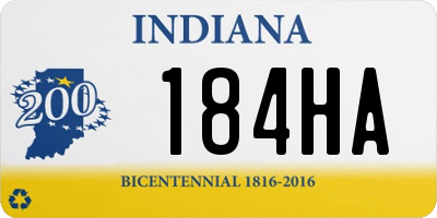 IN license plate 184HA