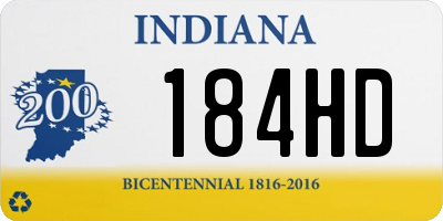 IN license plate 184HD
