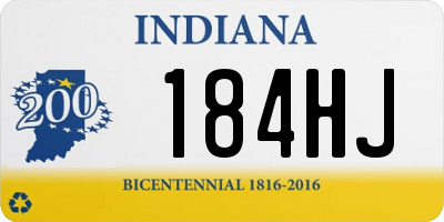 IN license plate 184HJ