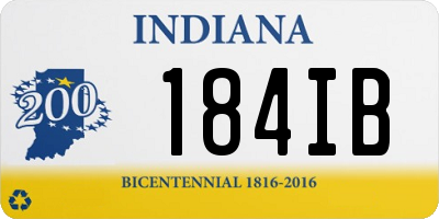 IN license plate 184IB