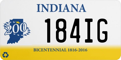 IN license plate 184IG