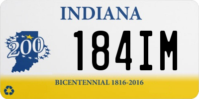 IN license plate 184IM